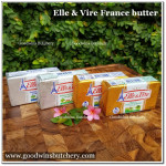 Butter France ELLE & VIRE 60% fat UNSALTED mentega butter tanpa garam Elle&Vire chilled 200g